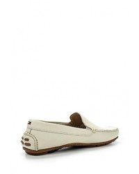 Мужские белые кожаные мокасины от Tommy Hilfiger