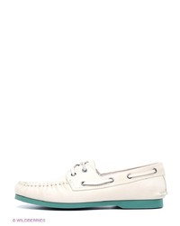 Мужские белые кожаные мокасины от Vitacci