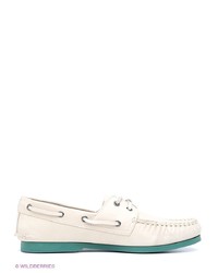 Мужские белые кожаные мокасины от Vitacci