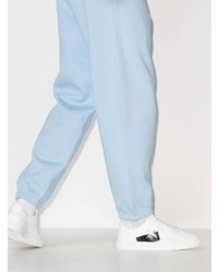 Мужские белые кожаные низкие кеды с вышивкой от Axel Arigato