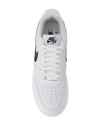 Мужские белые кожаные низкие кеды с принтом от Nike