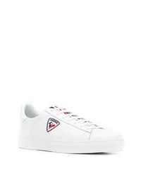 Мужские белые кожаные низкие кеды с принтом от Rossignol