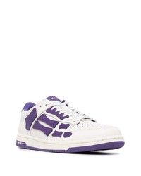 Мужские белые кожаные низкие кеды с принтом от Amiri