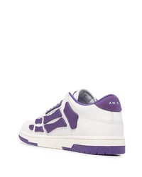 Мужские белые кожаные низкие кеды с принтом от Amiri