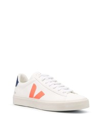 Мужские белые кожаные низкие кеды с принтом от Veja