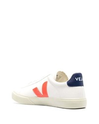 Мужские белые кожаные низкие кеды с принтом от Veja