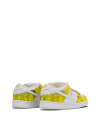 Мужские белые кожаные низкие кеды с принтом от Nike