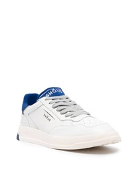 Мужские белые кожаные низкие кеды с принтом от Ghoud