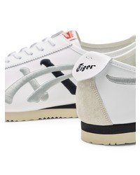 Мужские белые кожаные низкие кеды с принтом от Onitsuka Tiger
