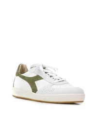 Мужские белые кожаные низкие кеды с принтом от Diadora