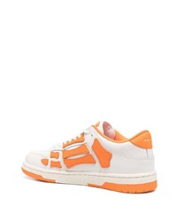 Мужские белые кожаные низкие кеды с принтом от Amiri