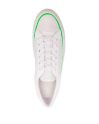 Мужские белые кожаные низкие кеды с принтом от Gcds