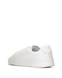 Мужские белые кожаные низкие кеды с принтом от Champion