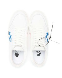 Мужские белые кожаные низкие кеды с принтом от Off-White