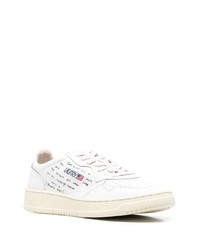 Мужские белые кожаные низкие кеды с принтом от AUTRY