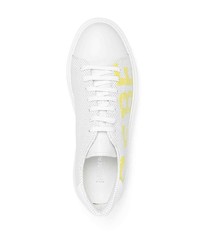 Мужские белые кожаные низкие кеды с принтом от Iceberg