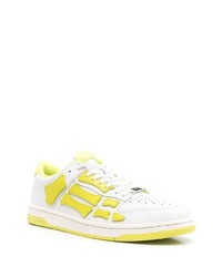 Мужские белые кожаные низкие кеды с принтом от Amiri