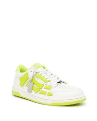 Мужские белые кожаные низкие кеды с принтом от Amiri