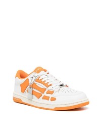 Мужские белые кожаные низкие кеды с принтом от Amiri