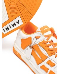 Мужские белые кожаные низкие кеды с принтом от Amiri