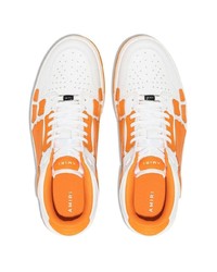 Мужские белые кожаные низкие кеды с принтом от Amiri