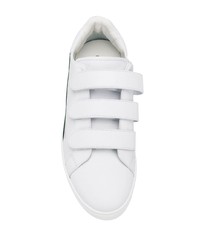 Мужские белые кожаные низкие кеды с принтом от Etro