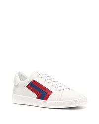 Мужские белые кожаные низкие кеды с принтом от Valextra