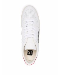 Мужские белые кожаные низкие кеды с принтом от Veja