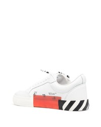 Мужские белые кожаные низкие кеды с принтом от Off-White