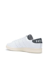 Мужские белые кожаные низкие кеды с принтом от adidas