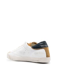 Мужские белые кожаные низкие кеды с украшением от Philippe Model Paris