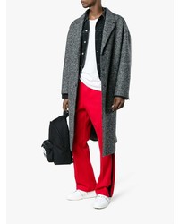 Мужские белые кожаные низкие кеды с шипами от Valentino