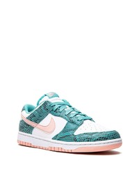 Мужские белые кожаные низкие кеды со змеиным рисунком от Nike