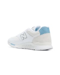 Женские белые кожаные низкие кеды от New Balance