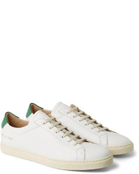 Мужские белые кожаные низкие кеды от Common Projects