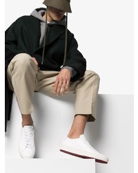 Мужские белые кожаные низкие кеды от Common Projects