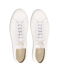 Мужские белые кожаные низкие кеды от Common Projects