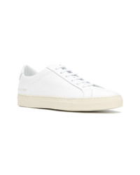 Мужские белые кожаные низкие кеды от Common Projects