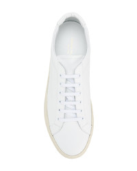 Мужские белые кожаные низкие кеды от Common Projects