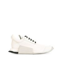 Мужские белые кожаные низкие кеды от Adidas By Rick Owens