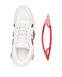 Мужские белые кожаные низкие кеды от Raf Simons