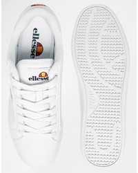 Мужские белые кожаные низкие кеды от Ellesse