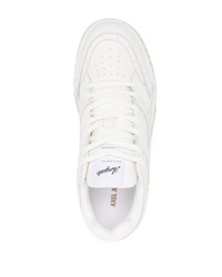 Мужские белые кожаные низкие кеды от Axel Arigato