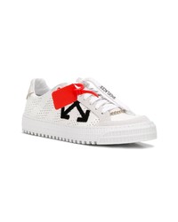 Мужские белые кожаные низкие кеды от Off-White