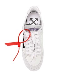 Мужские белые кожаные низкие кеды от Off-White