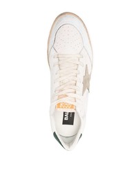 Мужские белые кожаные низкие кеды от Golden Goose