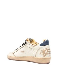 Мужские белые кожаные низкие кеды от Golden Goose