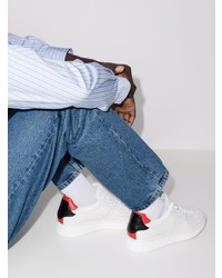 Мужские белые кожаные низкие кеды от NEW STANDARD