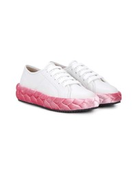 Женские белые кожаные низкие кеды от Marco De Vincenzo