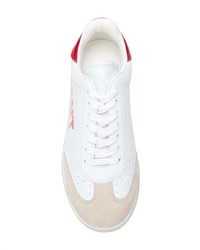 Женские белые кожаные низкие кеды от Isabel Marant